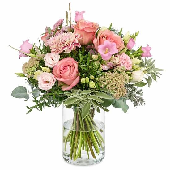 Affinität: Pastellstrauß Rosa Pfirsich, Blumenversand Luzern